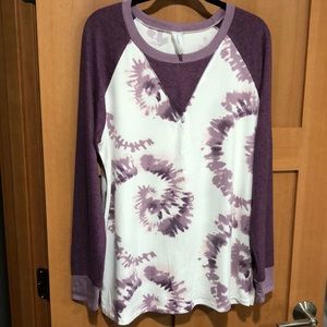 NWOT honey me long sleeve tie dyed shirt